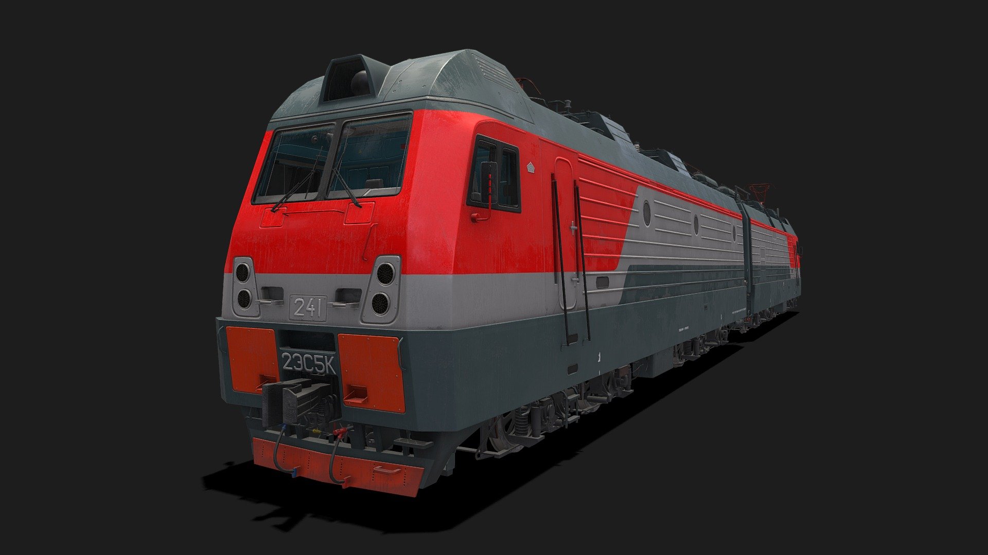 3D Model of a low poly Train 2ES5K &ldquo;Ermak