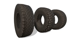 Off-Road Tires (Optimized) truck, tire, offroad, tires, mobilegame, baja, baja1000, offroadtire, mobile-ready, low-poly, lowpoly, mobile, baja-california, offroad-vehicle