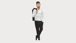 Man In Pose 0200 style, people, fashion, beauty, clothes, miniatures, realistic, success, character, 3dprint, man
