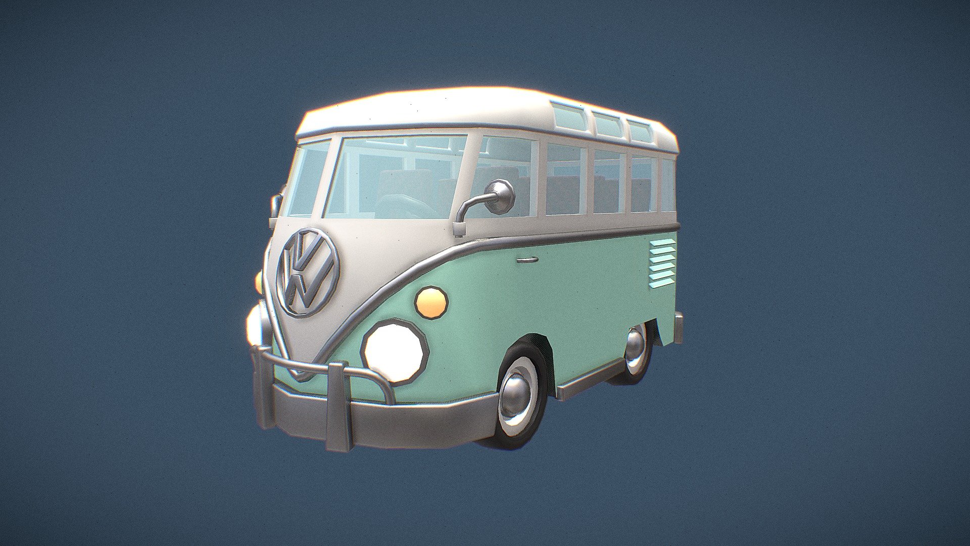 This is a Stylized Volkswagen T1 Samba Bus. This project took me 3 days to make. I hope you like it :D - Stylized Volkswagen Samba Bus - 3D model by Nicolas Janowski (@cheekyvirginia07) 3d model