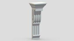 Scroll Corbel 55 stl, room, printing, set, element, luxury, console, architectural, detail, column, module, pack, ornament, molding, cornice, carving, classic, decorative, bracket, capital, decor, print, printable, baroque, classical, kitbash, pearlworks, architecture, 3d, house, decoration, interior, wall, pearlwork