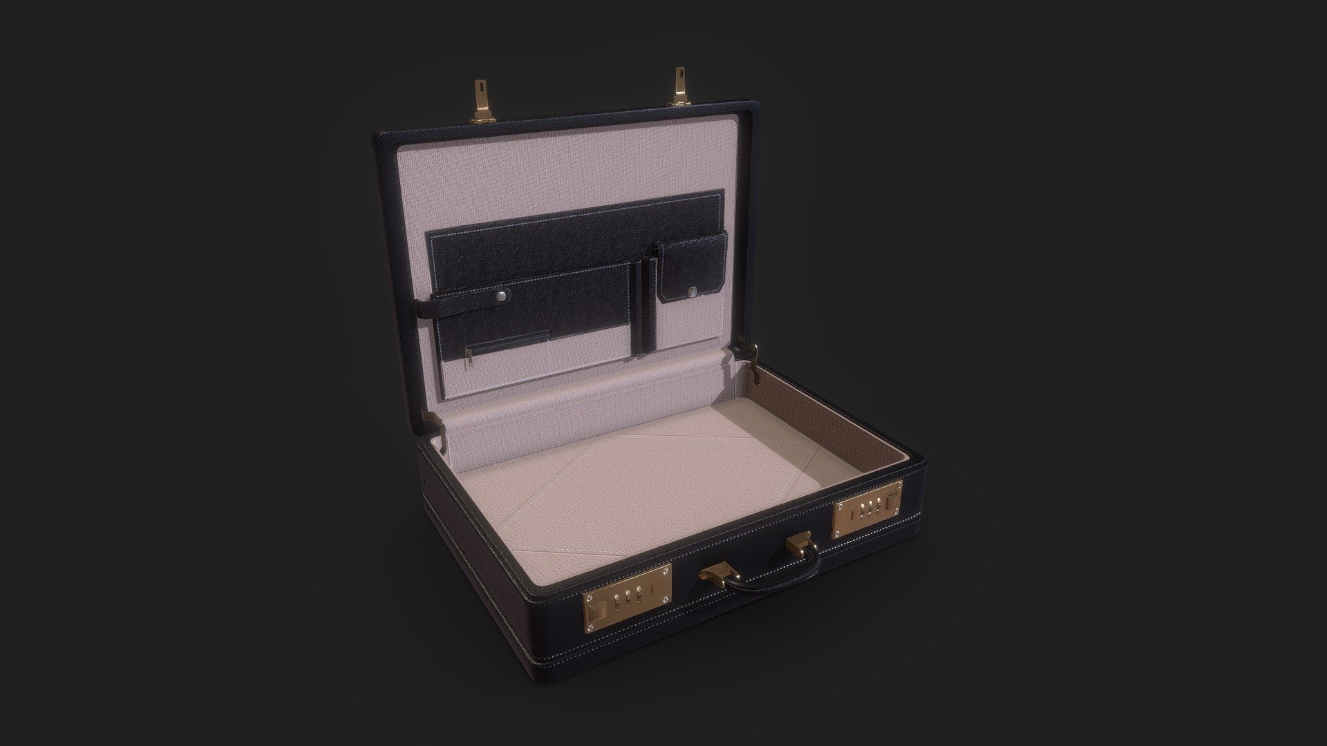 Low poly model of classic briefcase created for Unity 
3ds max, substance painter - Classic Briefcase - 3D model by MikeT (@Dark_Saian) 3d model