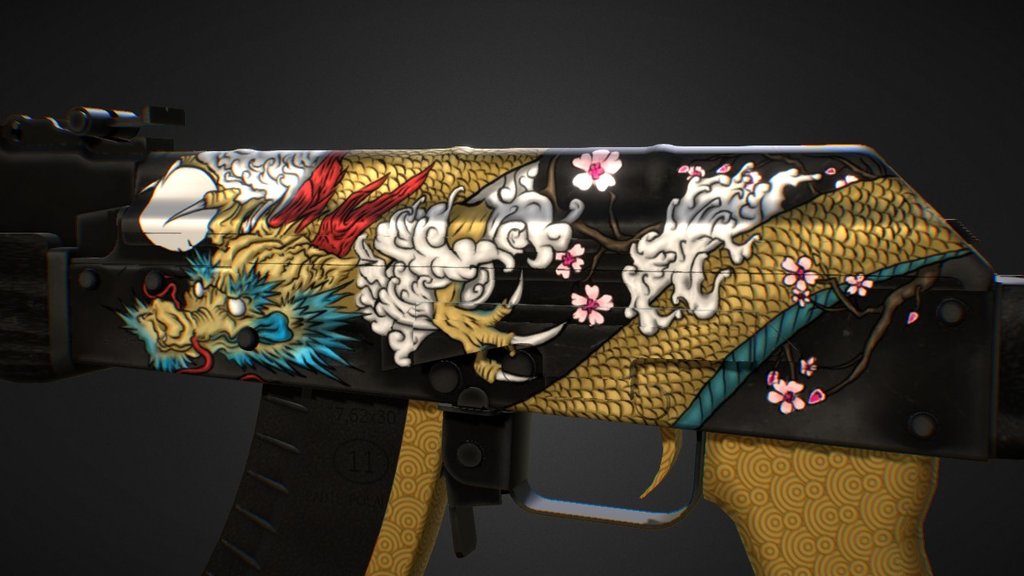 For cs:go - AK-47 | Dragon Gold - 3D model by KΛNTUZΛ (@bymerpro) 3d model
