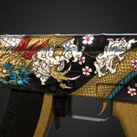 AK-47 | Dragon Gold ak-47, csgo, kotek-azazin, steamworkshop, dragon