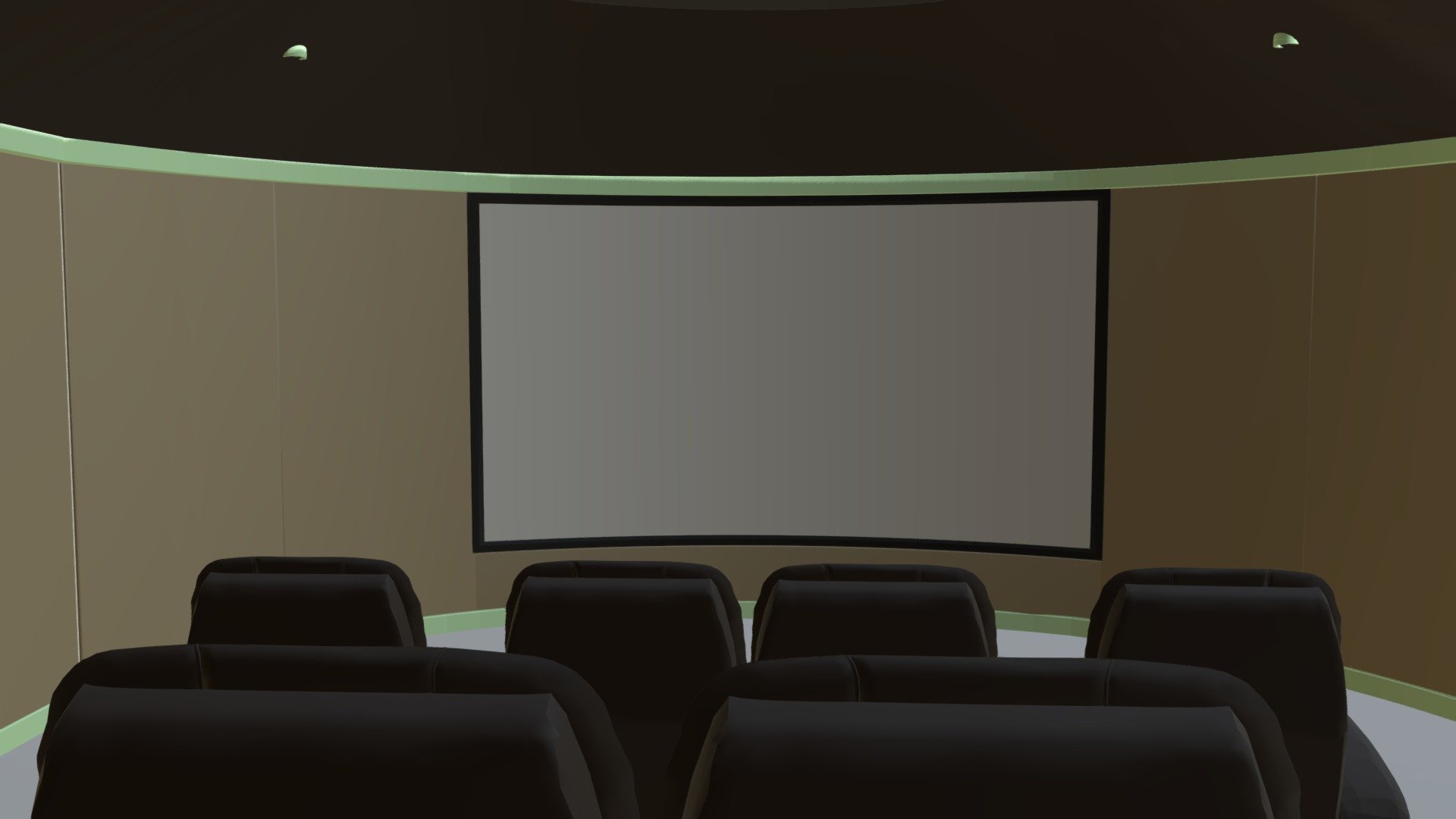 Cinema room - 3D model by Necrog 3d model