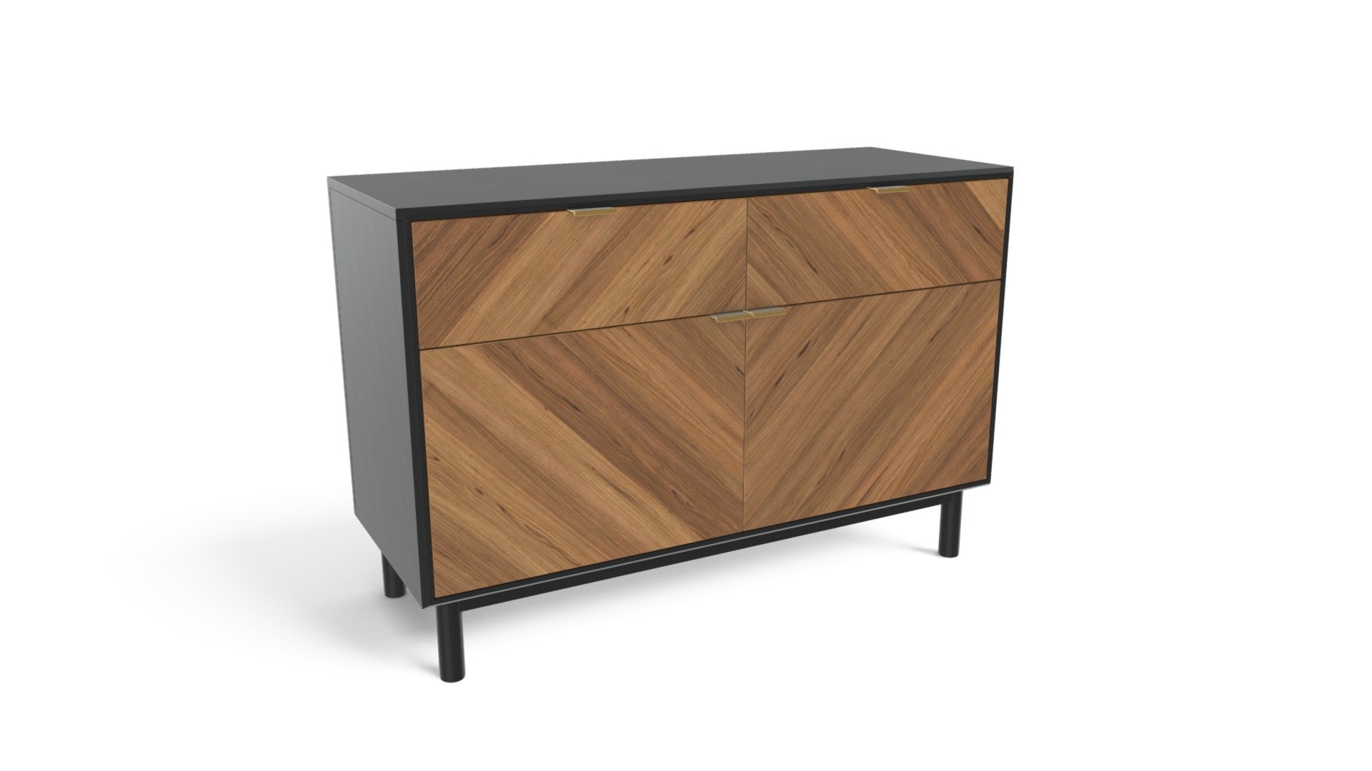 Belgrave Sideboard, Dark Stained Oak - Download Free 3D model by MADE.COM (@made-it) 3d model