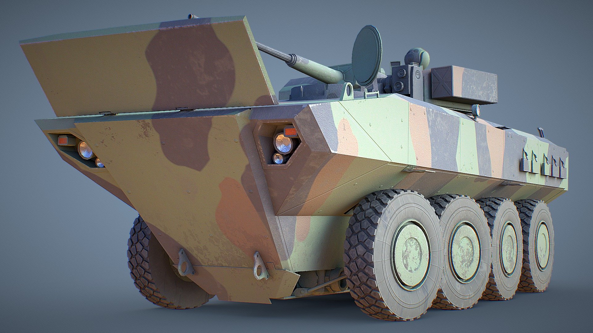 Amphibious Combat Vehicle. The Amphibious Combat Vehicle is an adaptable amphibious platform designed from the ground up to fulfill the complex mission objective of deploying Marines from ship to shore. This was a low poly model I made from scratch for a Navy contract 3d model
