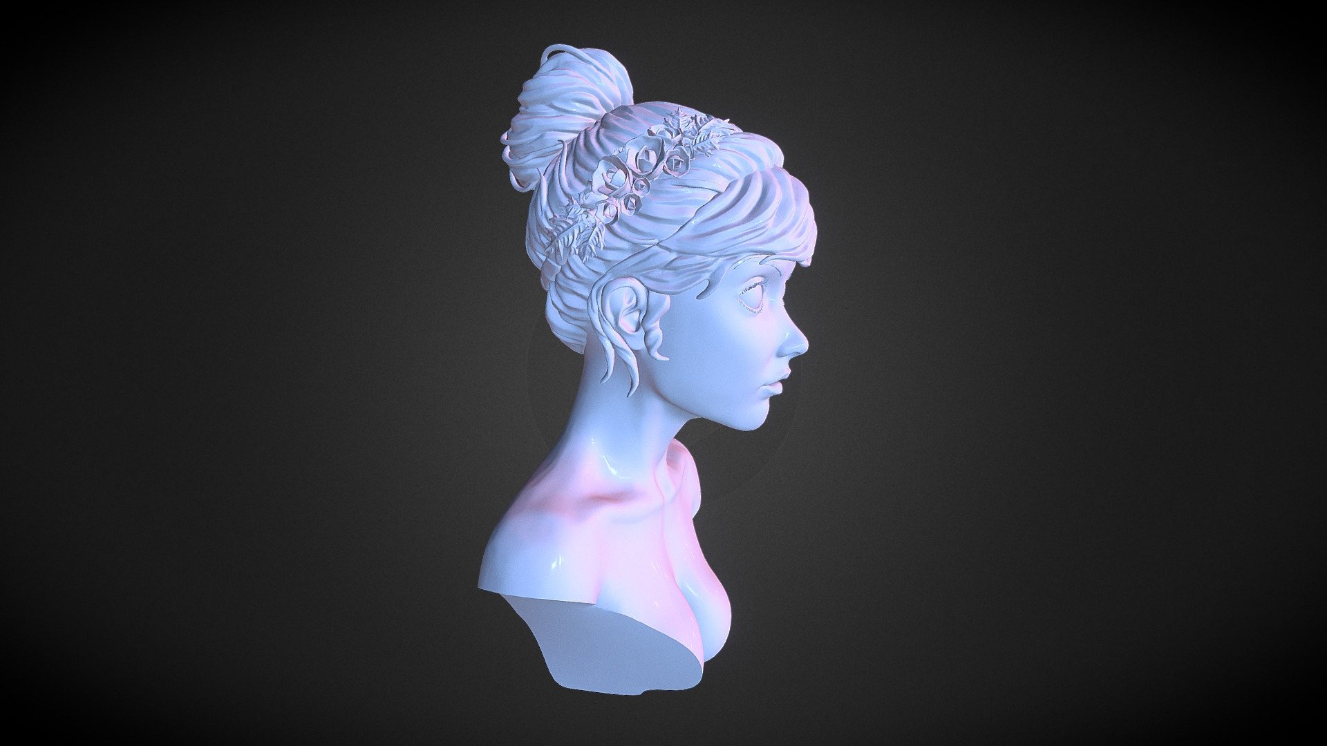 zBrush female head sculpt - Female Head Sculpt - 3D model by Shannon Lau (@shannon) 3d model