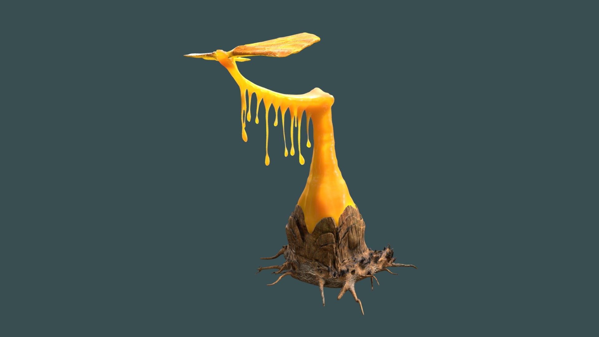 I created this assets for an Felucia environment, I call it Honeyfly, because it looks like a fly out of honey :D
Asset was created using Blender and Substance Painter.

If you are interested in more I do, you can check out my post on Artstation: https://www.artstation.com/artwork/xYEBYW - Honeyfly - Felucia plant - 3D model by phil_creations 3d model