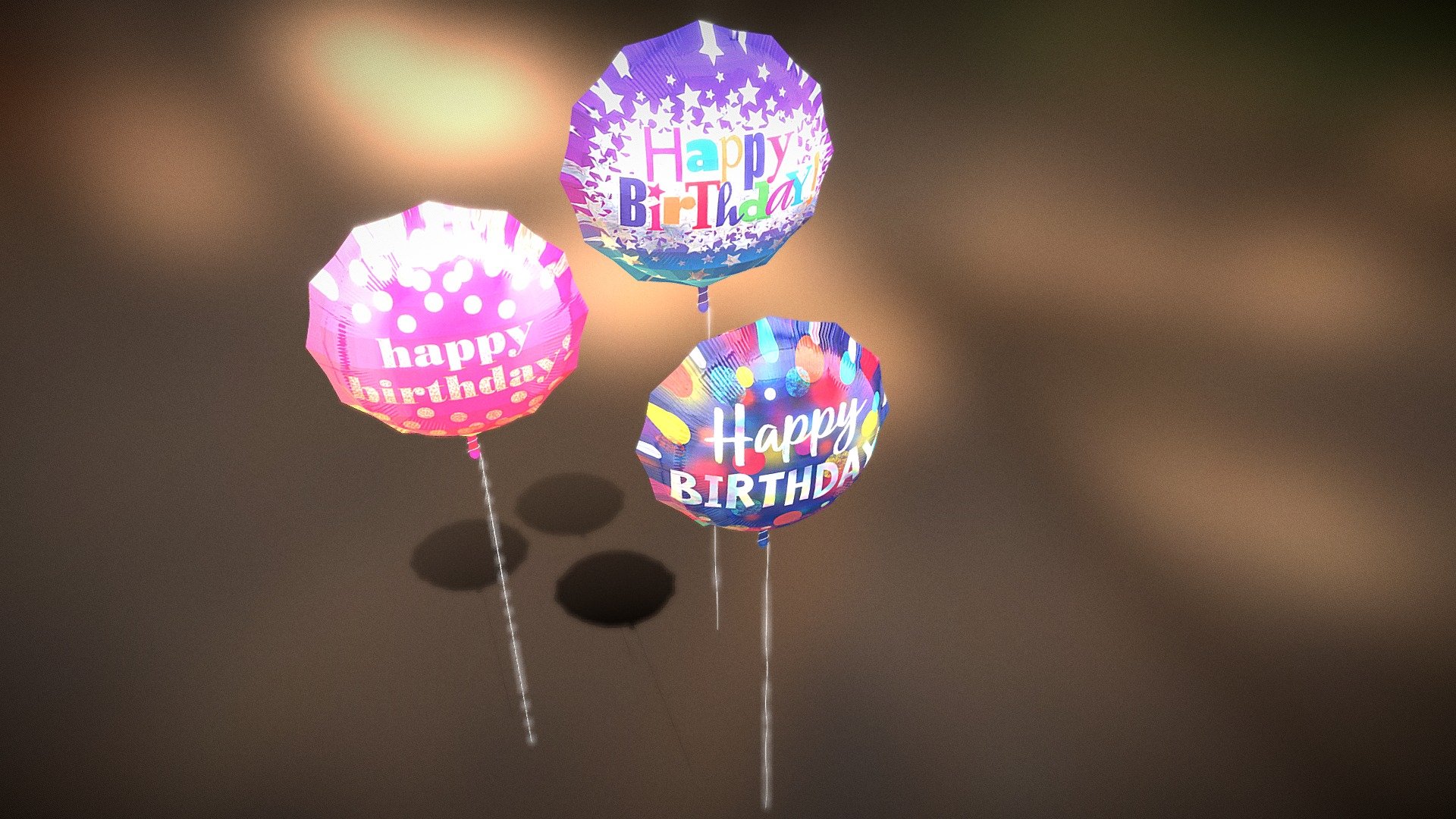 A Happy Birthday Balloon! - Happy Birthday Balloon! - 3D model by robfitzy 3d model