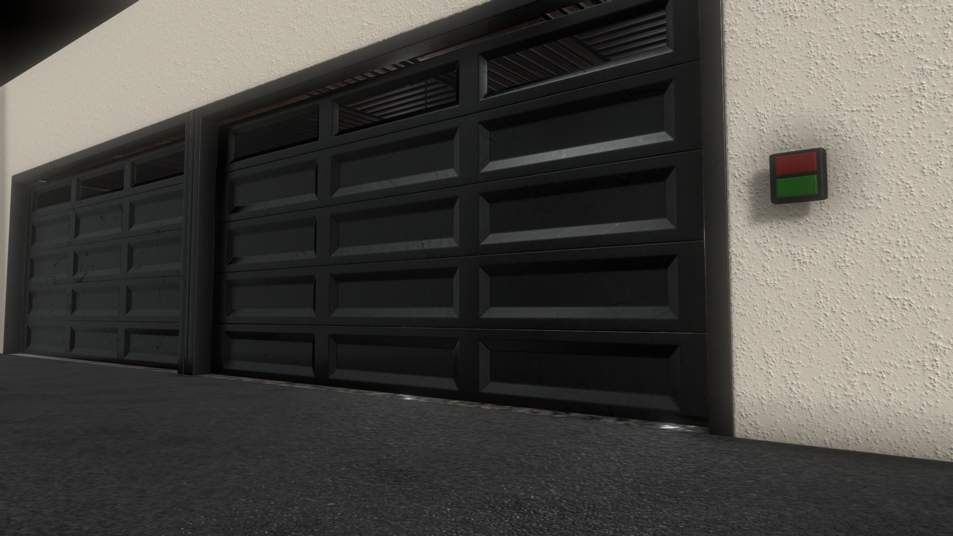 Modelled in Blender with textures from 3DTextures website. Garage door animated at 25 fps.

texture source : 3dtextures.me - Garage - 3D model by dzakizd2019 3d model