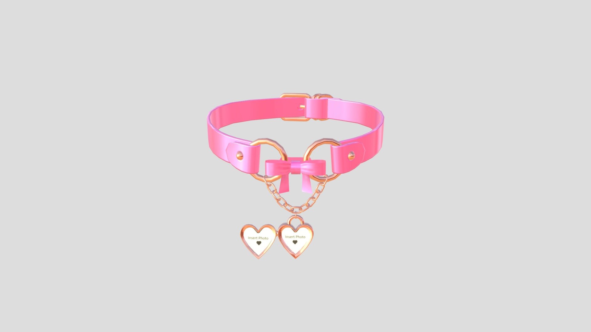Locket Choker I made to sell / for use in VRChat - Locket Choker By Nuusa - 3D model by Nuusa 3d model