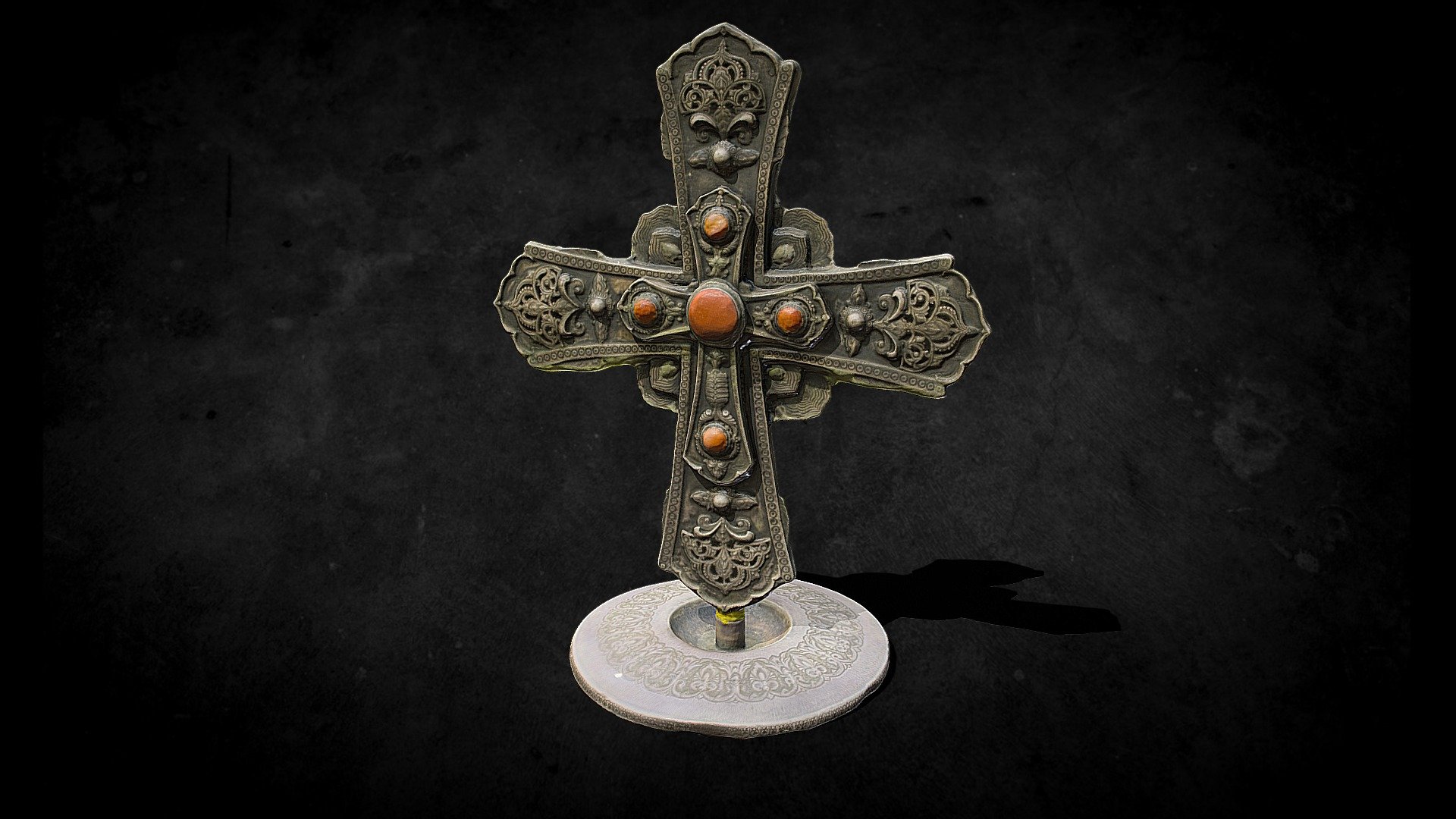 According to the Mother See of Holy Etchmiadzin, the governing body of the Armenian Apostolic Church, the Cross of the Holy Sign holds a piece of the cross upon which Jesus Christ was crucified (Shakhkian, 2009:70). The relic was brought to Armenia by St. Hripsime in the late 3rd century AD, and since then has remained a symbol of protection for the Armenian people.

Reality Capture photogrammetry model created of the piece, as well as structured light scan data collected during our Haghpat Monastery 2018 3D Digitization Survey.

We would like to thank Arthur Danielyan and Narine Musayelyan for their assistance with the translation. Special thanks as well to Father Ter Atom qahana Asatryan, Priest of the Haghpat Monastery 3d model