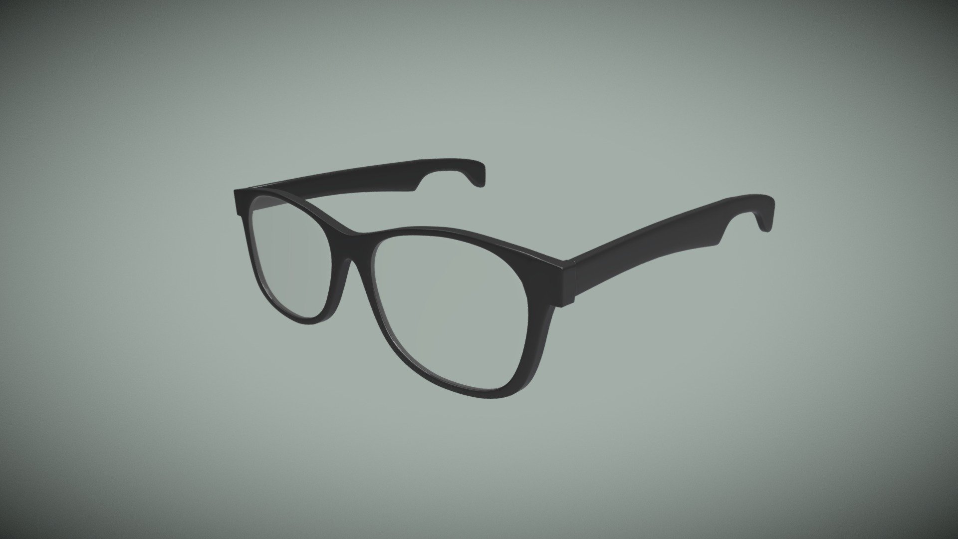Glasses modeled in Blender 3D, Cycles Materials 3d model