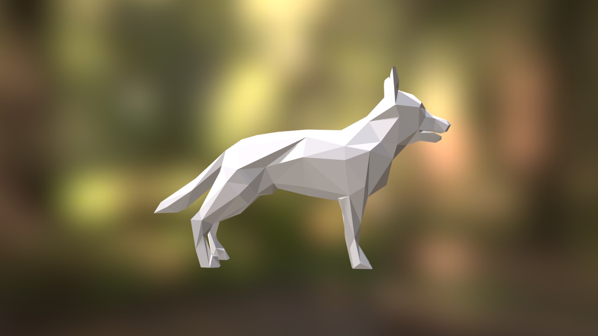 Low Poly 3D model for 3D printing. Cat Low Poly sculpture. You can find this model for 3D printing in my shop: -link removed- Reference model: http://www.cadnav.com - German Shepherd low poly model for 3D printing - 3D model by Peolla3D 3d model