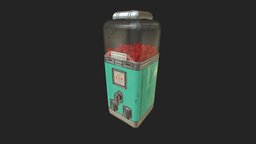 Vintage GumBall Machine games, vintage, retro, unreal, candy, old, machine, vendingmachine, gumball, gum, candyes, gumballmachine, unity, game, pbr, lowpoly