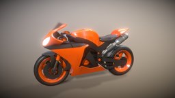 Motorrad (WIP-5) yamaha, motorbike, wip, mid-poly, work-in-progress, motorrad, vis-all-3d, 3dhaupt, 3d-symbol, blender3d