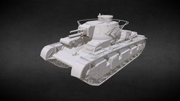 Tank- Neubaufahrzeug Ausf A dae, panzer, wwii, obj, tank, 3d-model, military-vehicle, ww2weapons, blender, military, tank-neubaufahrzeug, pbx