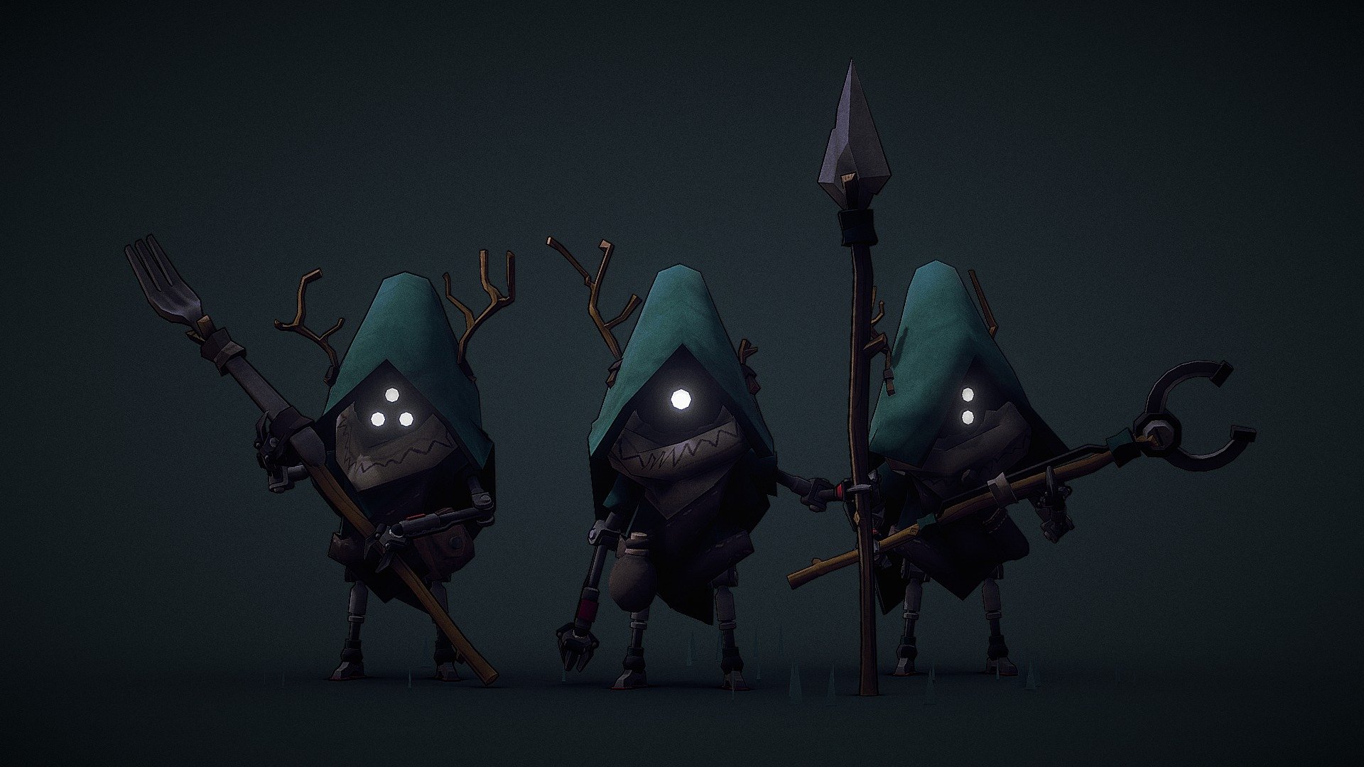 A bunch of  forest scavangers! - Forest Scavengers - 3D model by SeanNicolas 3d model