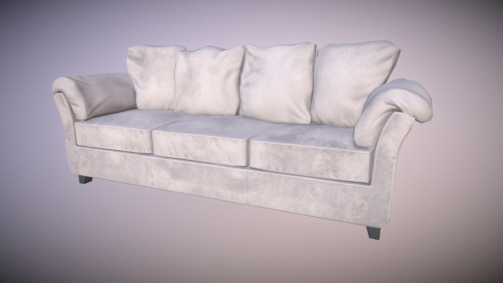 Blender / zBrush / Substance Painter - Sofa - Download Free 3D model by vegu (@iamvegu) 3d model
