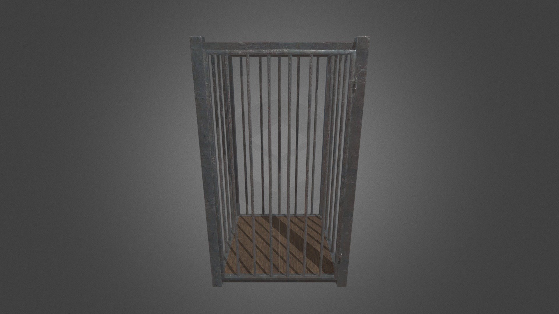 High-Quality low-poly 3D prison cage model. Ready to use in medieval, fantasy style projects. AR/VR compatible. PBR textures. Standard materials with topology clean mesh 3d model