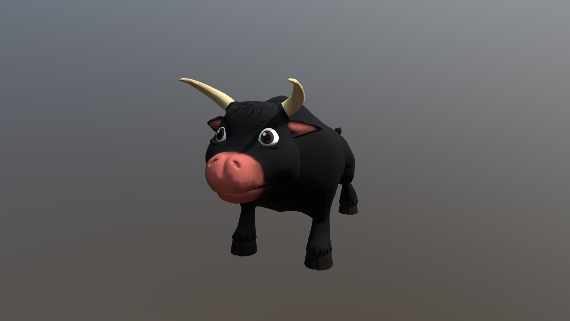 Low poly Bull model ready for rigging

Color: Black

Format file fbx, obj , 3ds

verts. 5894 

faces: 5843 

tris: 11260
 - Bull Cartoon Black - Buy Royalty Free 3D model by Dom Phill (@DomPhill) 3d model