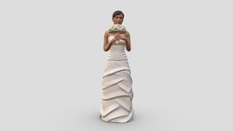 Bride 1009 style, people, fashion, beauty, dress, miniatures, realistic, woman, bride, success, character, 3dprint