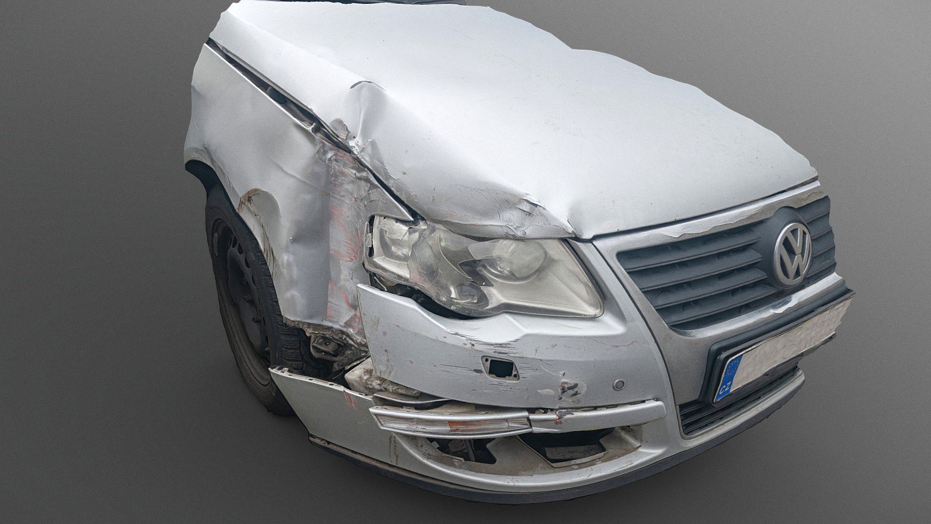 Test shooting of shiny silver crashed Car, DSLR + simple CPL filter

Created in RealityCapture by Capturing Reality

photogrammetry scan (150x24mp), 2x8k textures - Car crash CPL test - Download Free 3D model by matousekfoto 3d model