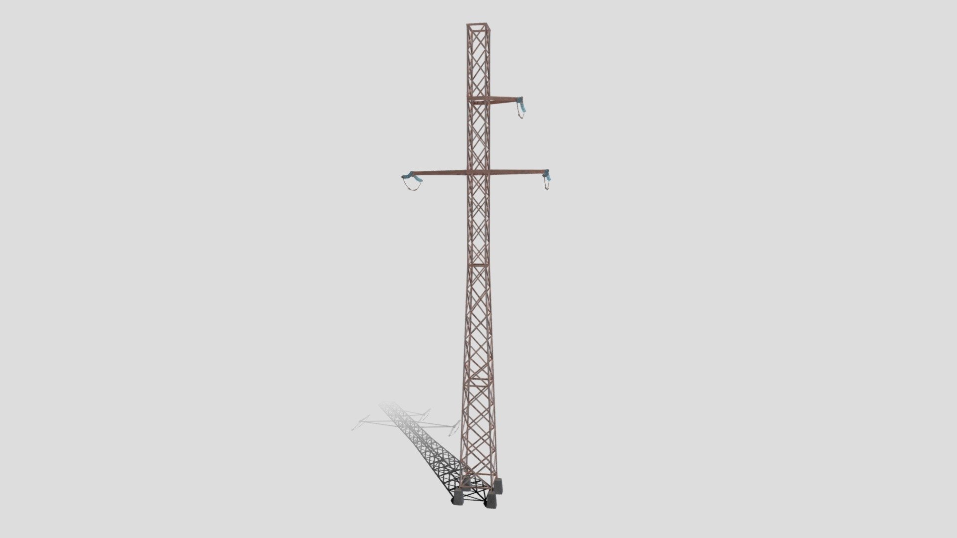 Electricity pole model built in Blender and rendered with Cycles, with PBR materials, Game-Ready.

File formats:
-.blend, rendered with cycles, as seen in the images;
-.obj, with materials applied and textures;
-.dae, with materials applied and textures;
-.fbx, with material slots applied;
-.stl;

3D Software:
This 3d model was originally created in Blender 2.79 and rendered with Cycles.

Materials and textures:
Materials and textures made in Substance Painter (PBR Workflow).
The model has materials applied in all formats, and is ready to import and render .
The model comes with multiple png image textures.

Preview scenes:
The preview images are rendered in Blender using its built-in render engine &lsquo;Cycles'.
Note that the blend files come directly with the rendering scene included and the render command will generate the exact result as seen in previews.

General:
The models are built strictly out of quads, with low poly counts, ideal for games, but also detailed enough for high fidelity renders 3d model