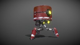 Little droid Robot prop, droids, droid, game-art, props, game-ready, game-asset, game-model, game-character, game-assests, pbr-texturing, game, pbr, robot