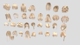 Hair Collection hair, bob, long, afro, perm, wig, cuts