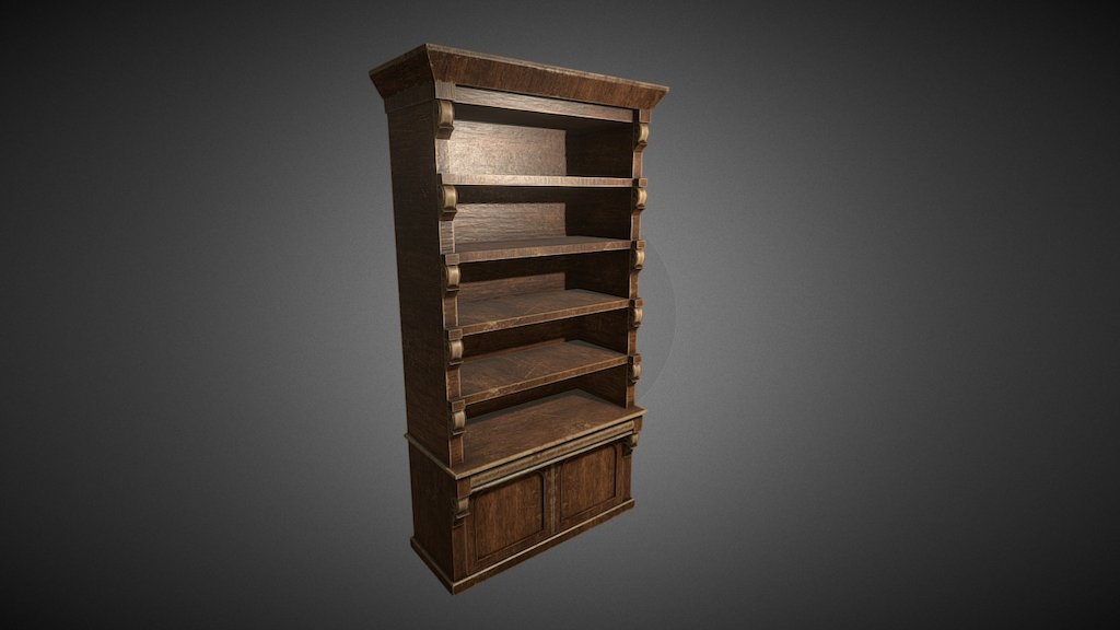 Victorian Bookcase - 3D model by advleon 3d model