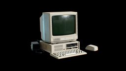 IBM PCjr 4863 Computer-Freepoly.org substancepainter, substance
