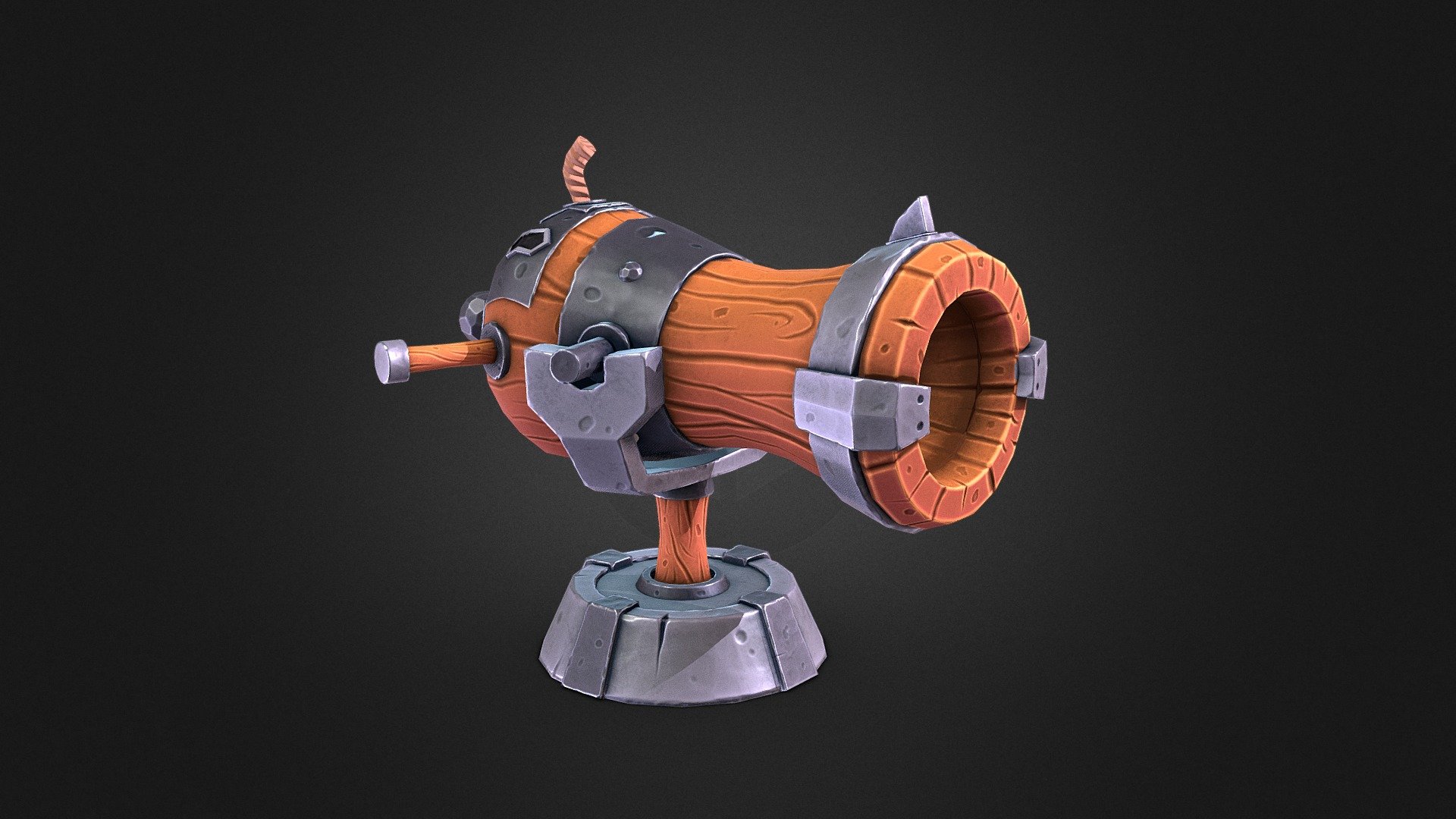 Hi all :) In this model I have tried to model a stylized cannon based on a great concept by Alexsandr Paraskun. 

You can check the original concept from below :)
https://www.artstation.com/princez

Thanks :) - Stylized Low Poly Cannon - 3D model by Burak Özcan (@ozcanburak8) 3d model