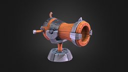 Stylized Low Poly Cannon wooden, battle, cannon, stylizedweapon, low-poly-model, fantasyweapon, stylizedmodel, cannonballs, stylizedcannon, cannon-weapon, low-poly, lowpoly, wood, stylized, fantasy, war