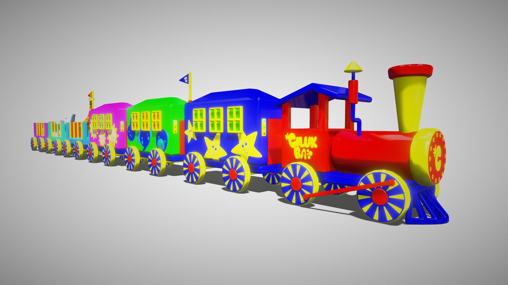 cute train - Buy Royalty Free 3D model by Verdant (@verdant.stu) 3d model