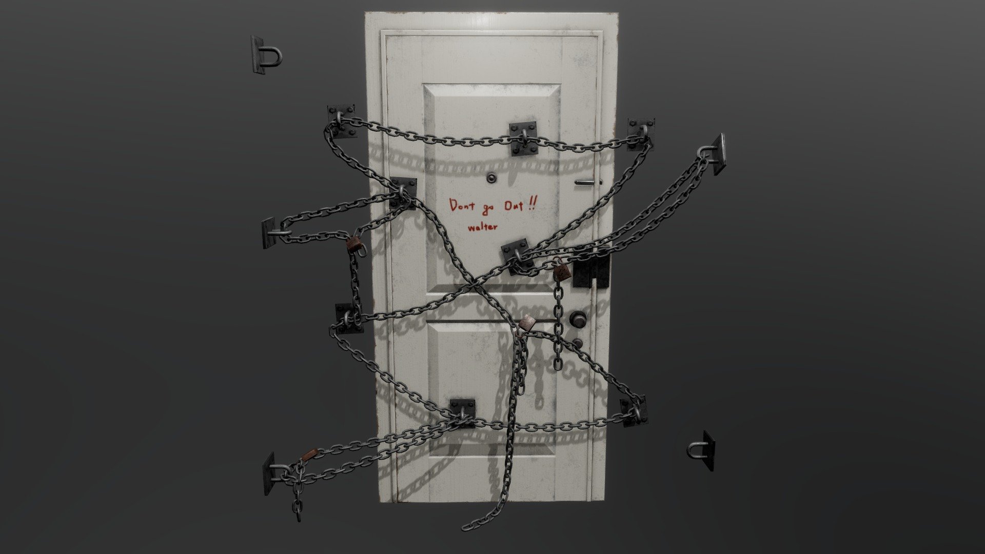 Apartment Door Model from my wip environment based on Silent Hill 4 Room302 3d model