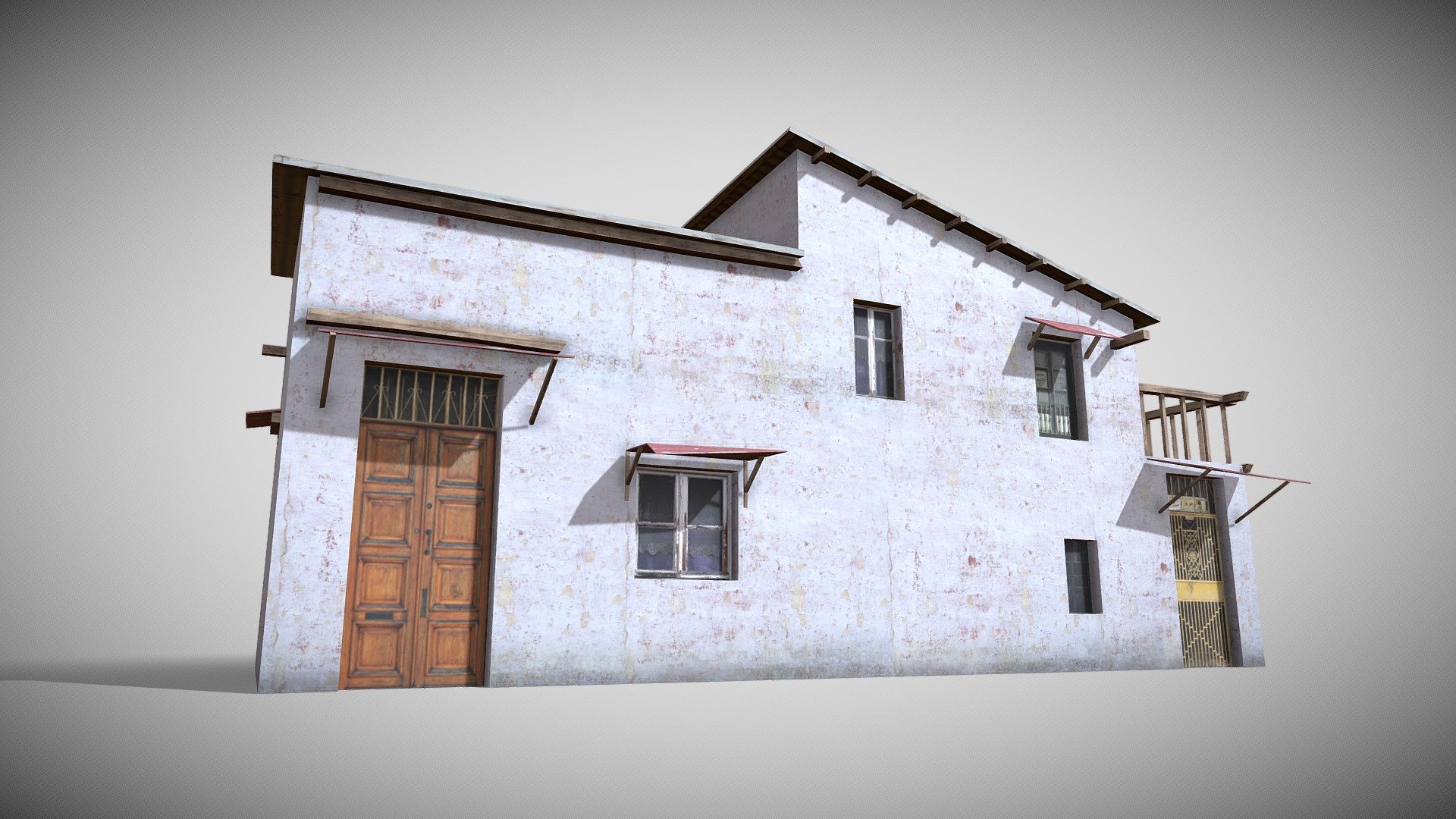 Game Ready 3D Old House /slum Native file format 3Ds max 2022 Other formats Blender 4.0 ,FBX, OBJ, All formats include materials &amp; textures

Polygons- 484   Vertices-626

Materials &amp; textures. 1 Diffuse Map 2048x2048 - Slum X7 - Buy Royalty Free 3D model by 3DRK (@3DRK98) 3d model