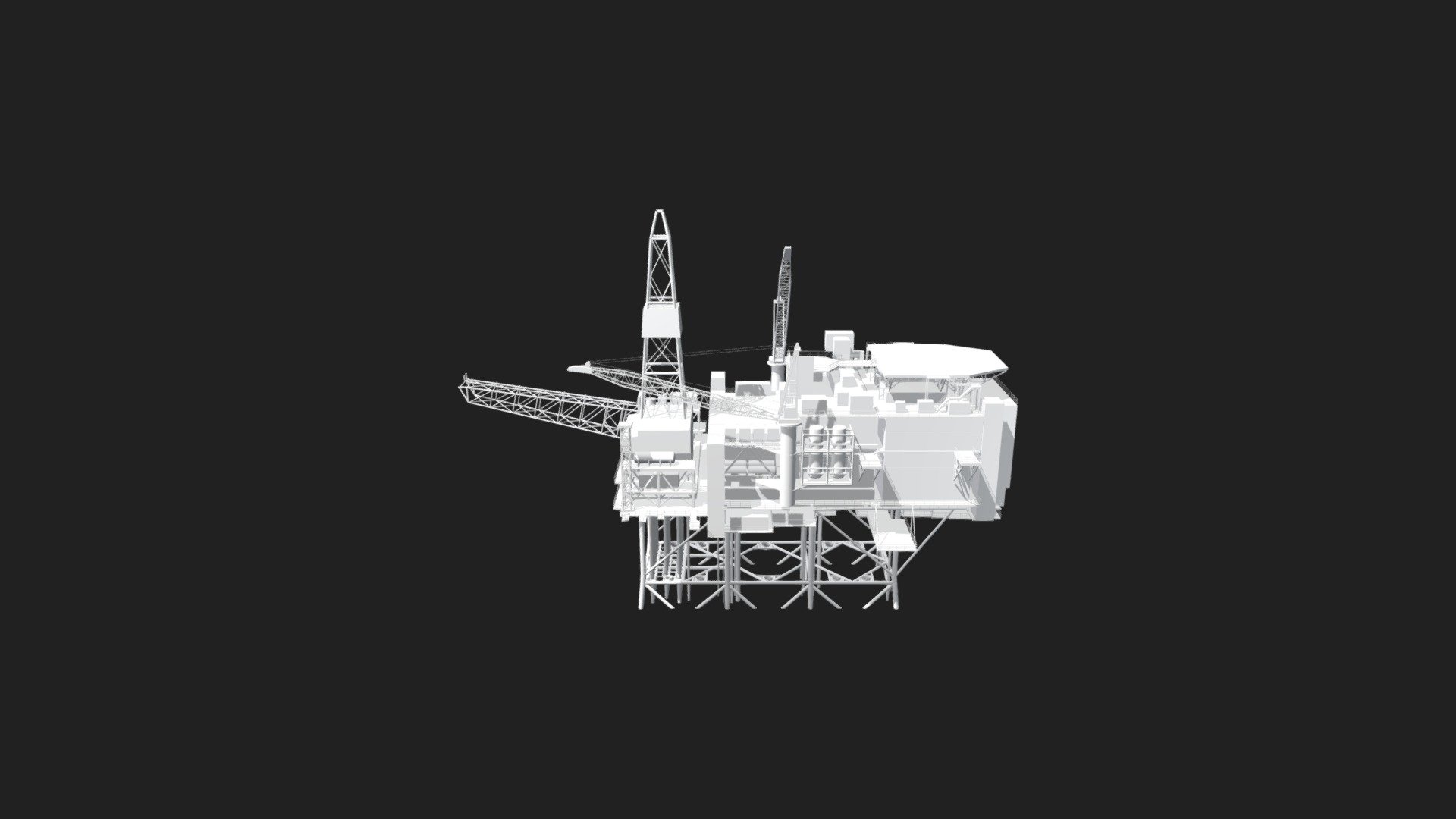 Oil Platform - 3D model by 1311432 3d model