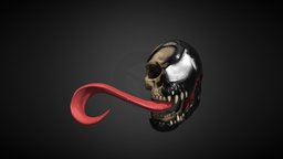 Venom Skull venom, substancepainter, substance, painter, skull, creature, zbrush
