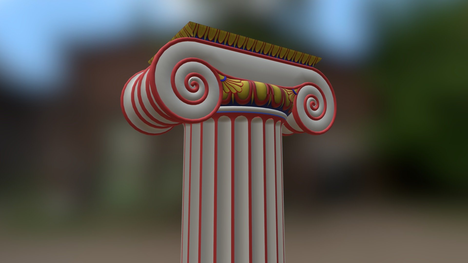 From the Temple of Artemis or Artemision in Ephesus. Height: 14.8 m - Ionic column - Buy Royalty Free 3D model by lebegopont 3d model