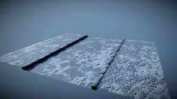 Snowy Pavement Tile tile, medieval, road, snow, bricks, sidewalk, dark_souls, pavement, substance, blender, substance-painter, stone, modular, environment, irithyll
