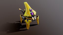 Droll Robot 03 toon, bot, rts, strategy, mobilegames, robort, lowpoly, sci-fi, technology, car, animated