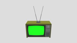 Tv Antiga cartoon toon, tv, blender, blender3d, rendering, tvcartoon