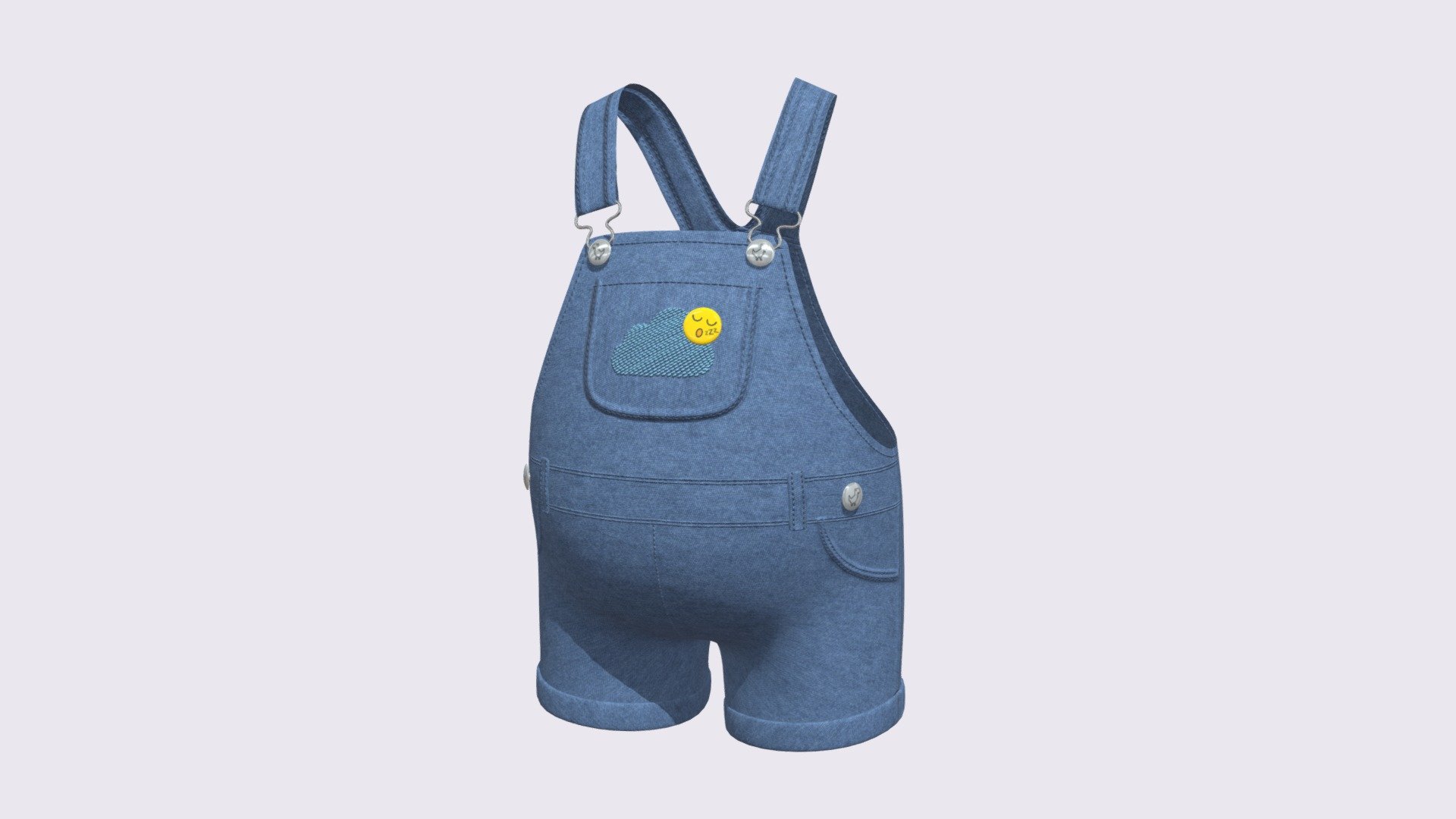 Cute Overalls made with Blender - Cartoon Overalls - Buy Royalty Free 3D model by Starkosha 3d model