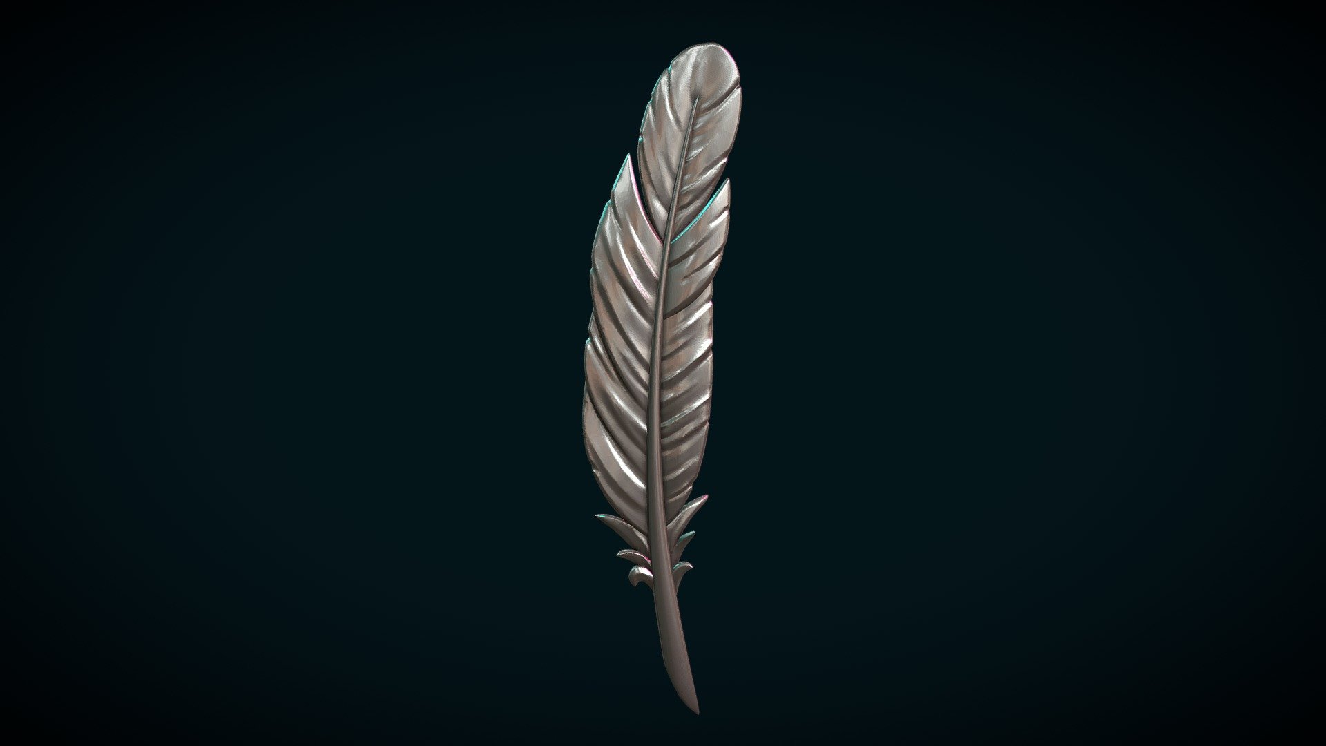 Print ready Stylized Feather.

Measure units are millimeters, the figure is about 10 cm in Height.

Mesh is manifold, no holes, no inverted faces, no bad contiguous edges.

Available formats: .blend, .stl, .obj, .fbx, .dae - Feather txt - Buy Royalty Free 3D model by Skazok 3d model