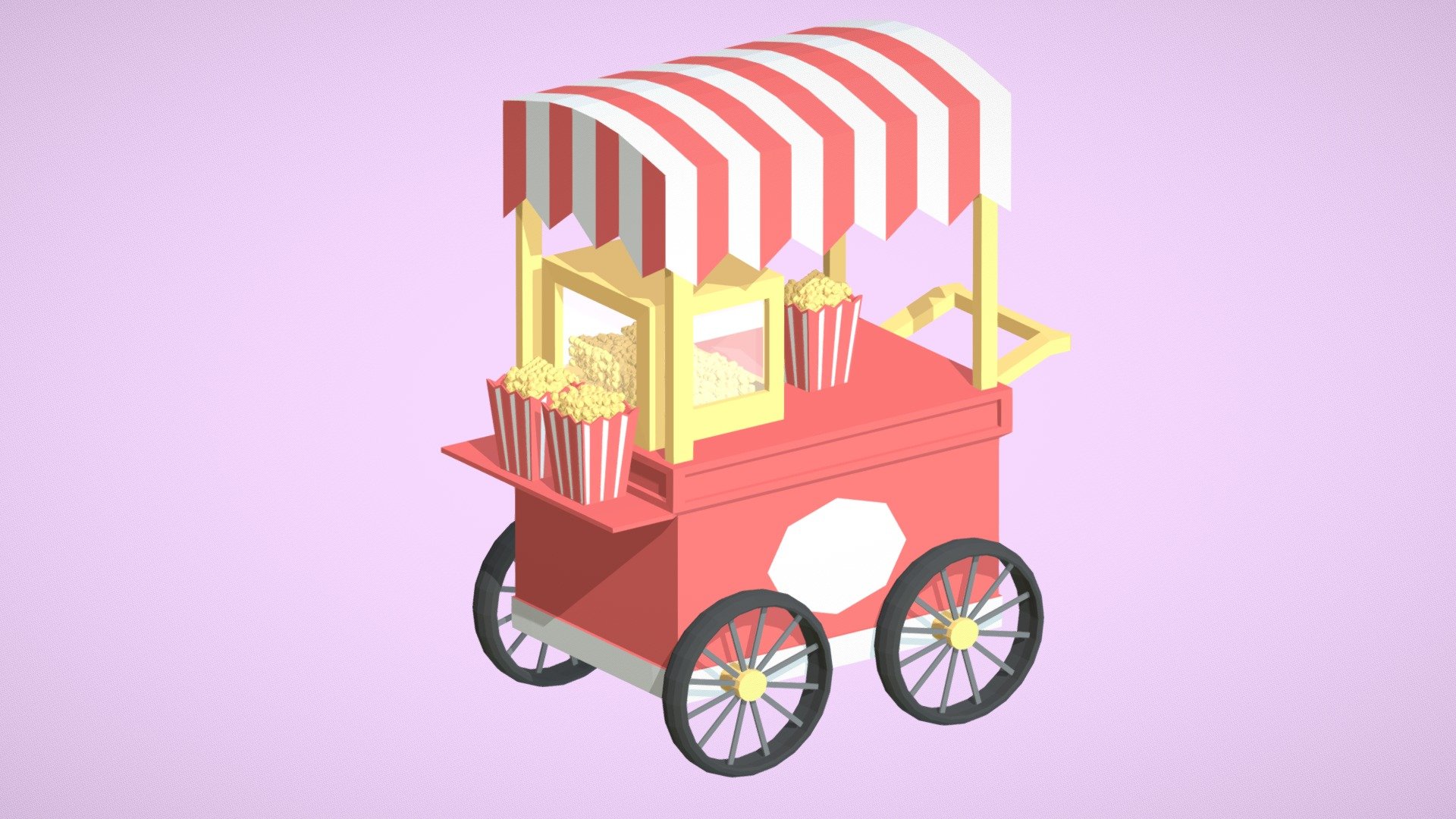model i made last year but felt like putting it here for anyone to use if they like. hope u like! :) - Popcorn Cart - Download Free 3D model by libblekibble 3d model