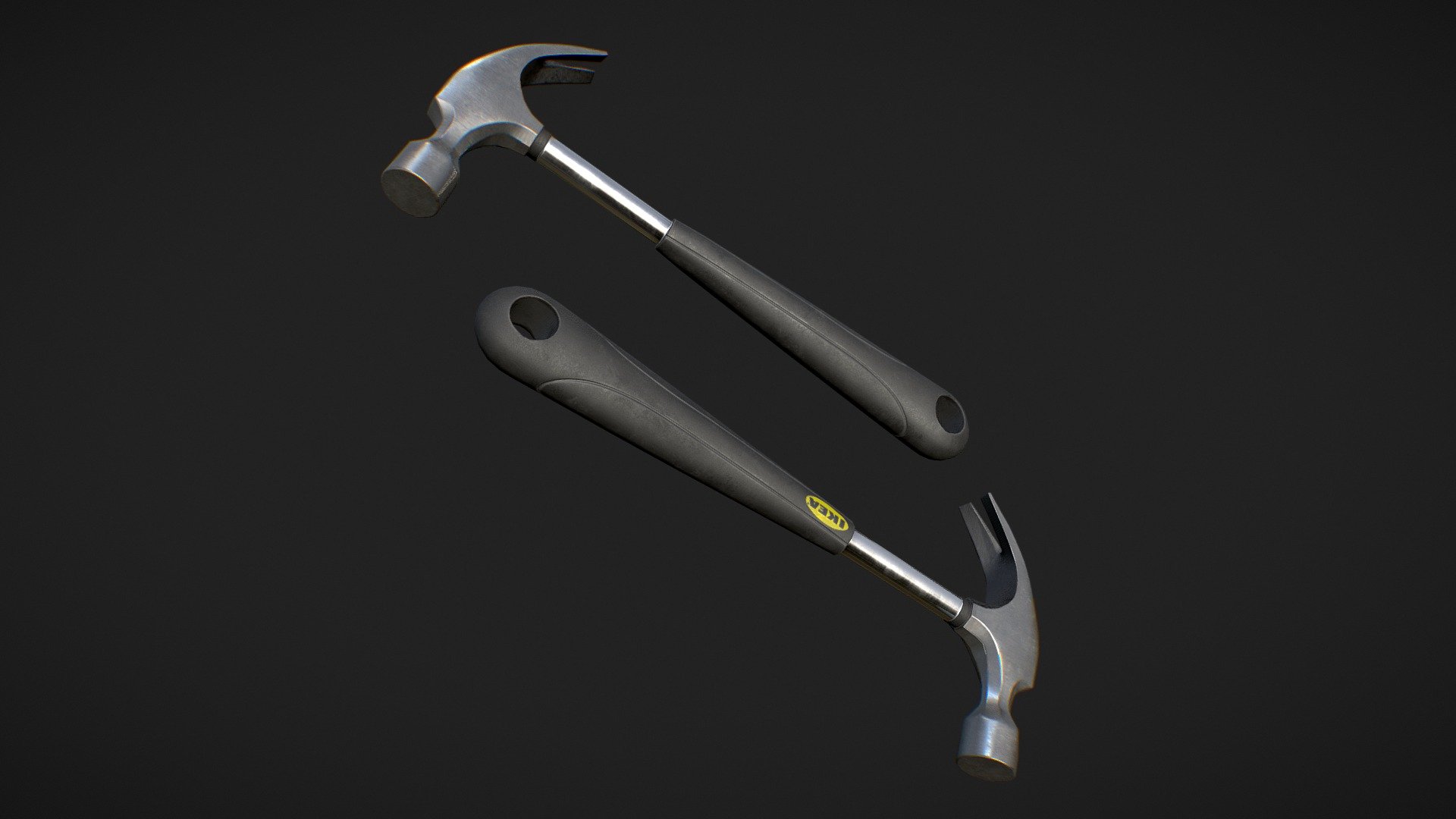 A hammer. It does the hammer things. It does them very well. It is an Ikea hammer. It does Ikea hammer things 3d model