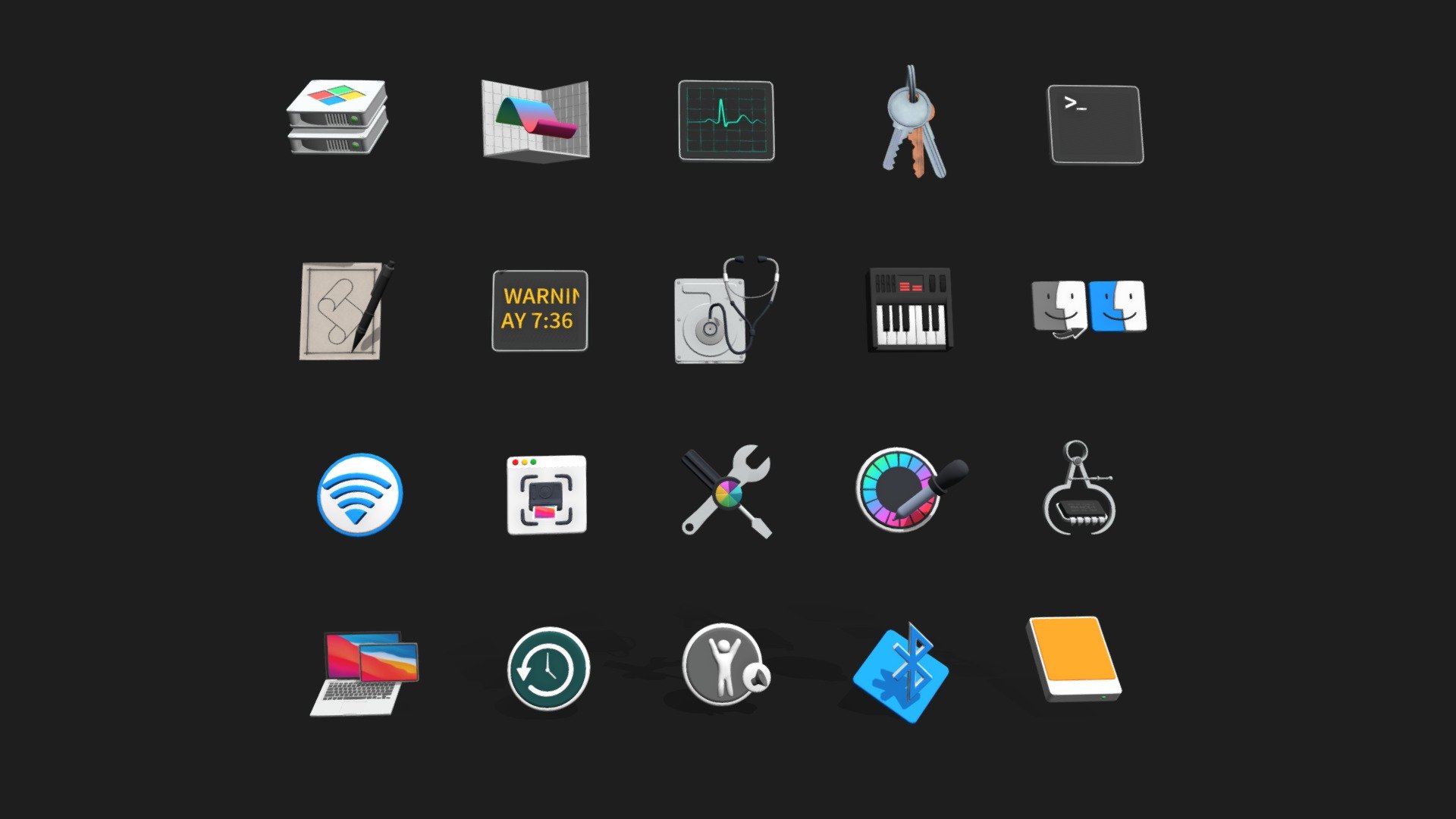 Apple's Utility Icons for Augmented Reality Project 3d model
