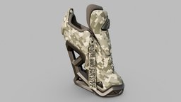 COMFY HEEL CAMO fashion, boot, heels, camouflage, stealtharmor, unrealengine, soldier-equipment, props-assets, metaverse, props-game, clothing-design, fashion-style, women-shoes, army-gear, substancepainter, substance, 3d, lowpoly, design, futuristic, gameasset, zbrush, clothing, gameready, tactical-gears, noai